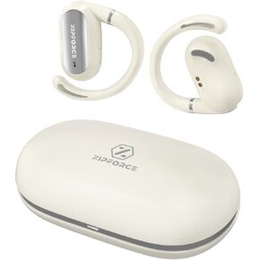 ZIPFORCE True Wireless Earbuds, Open-Ear Bluetooth 5.4 Headphones 4-Mics ENC Clear Call, OWS Bluetooth Earbuds Touch Control, IPX6 Waterproof TWS, Light-Weight, Yellow