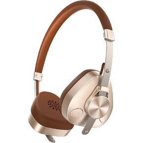OneOdio F4 Retro Wireless On-Ear Headphones - Maillard Vintage Style, Hi-Res Audio Stereo Wired Headset, Dual Bluetooth 5.4, 50H Playtime, 0.25lb Lightweight, Built-in Microphone (Brown)