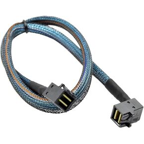 HD miniSAS SFF8643 Down Angled to SFF8643 Straight miniSAS Cable 1m(0.5m)