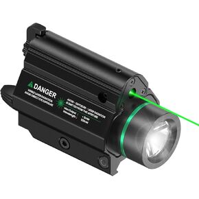 Feyachi LF-68 Green Laser Weapon Light 1000 Lumen LED Flashlight Combo with Picatinny Rail Mount for Pistol Rifle Rechargeable