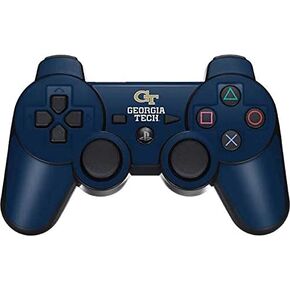 Skinit Decal Gaming Skin Compatible with PS3 Dual Shock Wireless Controller - Officially Licensed College Georgia Tech GT Blue Design