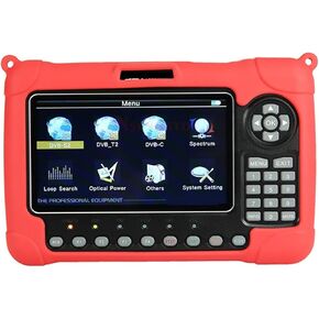 Satellite Finder, WS-6980 DVB-S2/T2/C COMBO Satellite Signal SatFinder Meter 7" Inch H.265 MPEG-4 Spectrum Analyzer Satellite Sat Finder,Portable Carrying Pouch