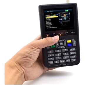 Satellite Finder, V9 Satellite Signal Finder HD Satellite Detector DVB-S2 V8 Finder Satellite Finder with 3.5 inch LCD Digital Display,Portable Carrying Pouch