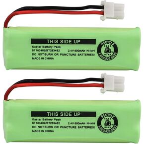 Kastar 2-Pack Battery Replacement for Vtech BT183482, BT283482, Vtech LS6405, Vtech LS6425 LS6425-2 LS6425-3 LS6425-3 LS6425-4, Vtech LS6426 LS6426-3, Vtech LS6475 LS6475-2 LS6475-3, Vtech LS6476