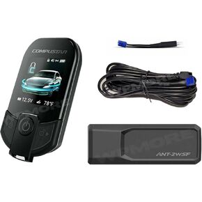 Compustar 2WT13R-SF 3-Mile LCD Remote + ANT-2WSF Antenna + 4-6 Cable + FT-Temp