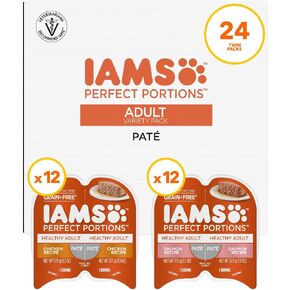 Iams Iams Perfect Portions Grain Free Adult Wet Cat Food Pate Chicken Recipe, 2.6 Oz. Twin Pack Tray, 2.6 Oz