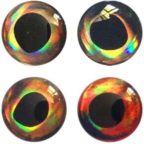 160pcs Fishing Lure Eyes 8mm 3D Holographic Eyes Fly Tying Jig Craft
