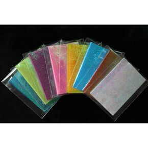 8 Colors 8X20cm Fly Tying Embossed Rainbow Film Sabiki Rig Making Shrimp Flash Back Wings Scud Nymph Fly Tying Materials