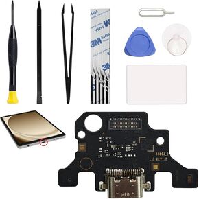 Charging Port Replacement Kit Compatible with Galaxy Tab A9 Plus 11.0 2023, Dock Board USB-C Connector for Tab A9 Plus 11.0 2023 SM-X210 Tablet, with Repair Tools