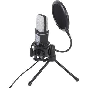 Asixxsix Gaming USB Microphone, Noise Cancellation Condenser Mic with RGB Light & Tripod Stand, Desktop Wired Gaming Microphone for Podcasts Videos, Streaming, PC, Computer