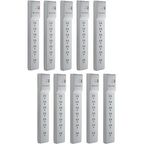 Belkin Power Strip, Surge Protector with 7 AC Multiple Outlets, 6 ft Long Heavy Duty Extension Cord for Home, Office, Travel, Laptop, Computer Desktop & Phone Charger - White (2320 Joules), 6' (10)