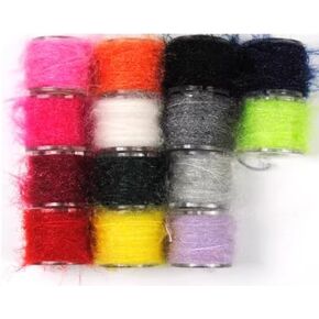 8 Spools Color Mix Leech Mohair Yarn Fly Tying Material for Nymph Scud Leech Streamer Body Fly Tying Material Trout Fishing Lures