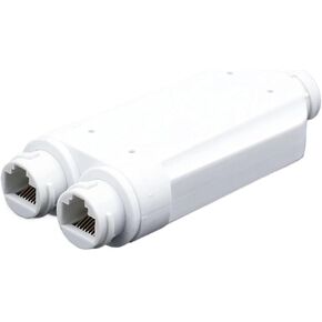 2-Port Waterproof POE Repeater IP66 10/100Mbps 1 to 2 PoE Extender with IEEE802.3af/at 48V Outdoor POE Switch Camera