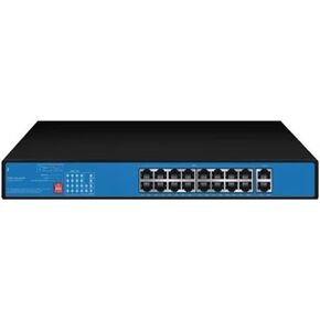 Full Gigabit POE Switch 10/100/1000M Ethernet Switch 300W Built-in Power Supply AI Smart Switch(EW-S1818CG-AP)