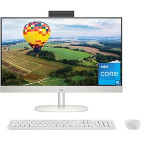 HP 23.8 inch All-in-One Desktop PC, FHD Display, 13th Generation Intel Core i5-1335U, 8 GB RAM, 256 GB SSD, Intel UHD Graphics, Windows 11 Home, 24-cr0070 (2023) (Renewed)