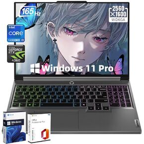 Lenovo Legion Pro 5i Gaming-Laptop - 16" WQXGA 165Hz Display, Intel Core i9-14900HX, NVIDIA RTX 4060, 64GB DDR5, 4TB SSD, 4 Zone RGB Backlit Keyboard, Windows 11 Pro & Lifetime Microsoft Office