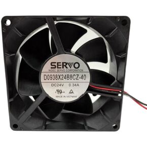 for D0938X24B8CZ-40 DC24V 0.34A 9CM 9038 2-Wire DC Fan