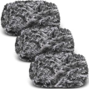 Threlaco 3 Skeins Faux Fur Yarn Soft Fur Yarn Fluffy Yarn Plush Chunky Knit Yarn Winter Eyelash Yarn for Knitting Crocheting Crafting Blanket Rug Clothes, Total Length 3 X105 ft in Saudi Arabia