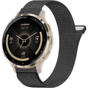 Meliya Bands for Garmin Venu 3S/Venu 2S/Vivoactive 4S/Vivomove 3S, 18mm Quick Release Metal Replacement Bracelet Strap for Garmin Forerunner 255S/Forerunner 265S Bands in Saudi Arabia