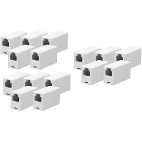 iMBAPrice RJ12 / RJ11 6P6C Straight Telephone Inline Coupler (15 Pack)
