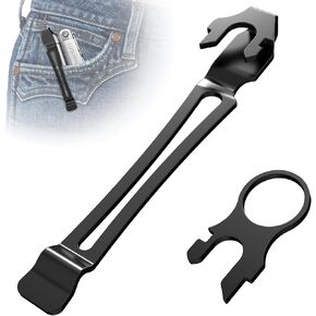 1-Pack Easy-Attach Pocket Clip and Lanyard Ring Compatible for Charge, Wave & Surge Multi-Tools, Stainless Steel Pocket Clip Reinforced Steel Construction, Installation/Replacement Takes Just Seconds