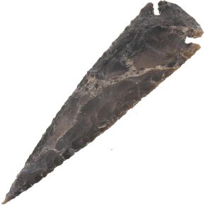 Armory Replicas™ Unique 5-Inch Agate Flint Arrowhead - One-of-a-Kind Prehistoric Tool Replica with Waxy Luster | Functional Decorative Arrowhead | Mohs Hardness 7