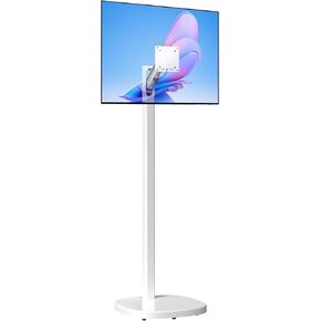 CTA Digital Ergonomic Floor Stand for Monitors & TV’s Up to 35-inches & 22 lbs - Mobile Healthcare Grade with Anti-Knockdown Base & Height Adjustability - (ADD-MSADFS)