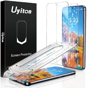 Uyiton UnBreak-Glass for Samsung Galaxy S23 Screen Protector, [Ultrasonic Fingerprint Support][Auto-Alignment Frame] Scratch-Resistant Bubble-Free S23 Screen Protector, 2 Pack