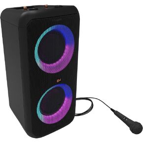 Klipsch Gig XXL, Black - Portable Wireless Bluetooth Speaker - Multiple Color Modes - Bass Boost - Two 6.5" Woofers & Two 2" Tweeters - 8-Hour Playtime