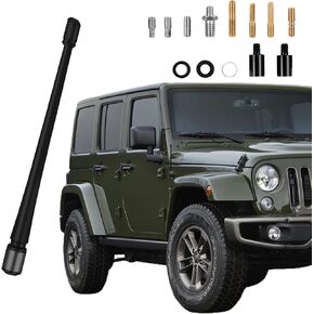 MODIGT 7 "هوائي قصير لجيب Wrangler JK JKU JL JLU Rubicon Sahara 2007-2022 - استقبال FM/AM محسّن - إكسسوارات Jeep Wrangler