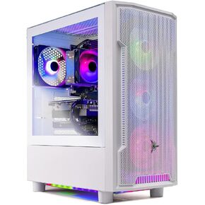 Skytech Archangel Gaming PC سطح مكتب ، Ryzen 7 5700 3.7 جيجاهرتز (4.6 جيجا هرتز توربو) ، AMD RX 9060 XT 8GB ، 1TB NVME SSD ، 32GB DDR4 RAM 3200 ، 650W GOLD GOLD ، WI-FI ، WIN 11