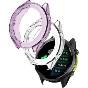 (2 Pack) Case for Garmin Forerunner 970 Premium Running Smartwatch,Soft Flexible TPU Thin Lightweight Bumper Cover Protector for Garmin Forerunner 970,(Transparent + Transparent Black) in Kuwait