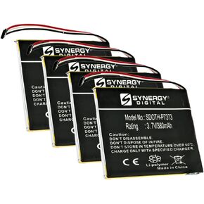 Synergy Digital Smart Home Batteries, Compatible with Nest TL284443, GB-S10-284449-0100 Smart Home Batteries (Li-Pol, 3.7V, 380 mAh), Set of 5