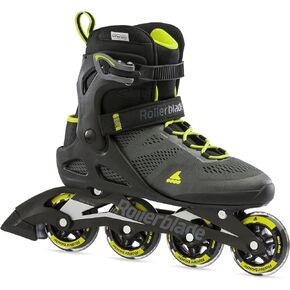 Rollerblade Macroblade 80 Men's Adult Fitness Inline Skate, Black and Lime, Performance Inline Skates, 9 in Saudi Arabia