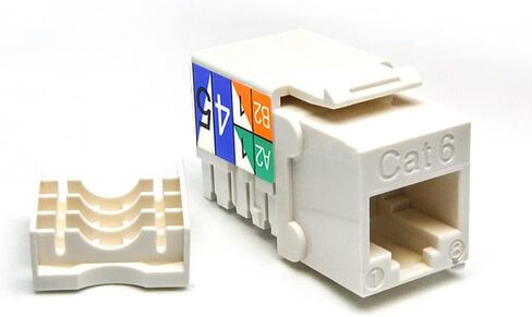 CAT.6 RJ45 110 نوع Keystone Jack (50 حزمة ، أبيض) in Kuwait