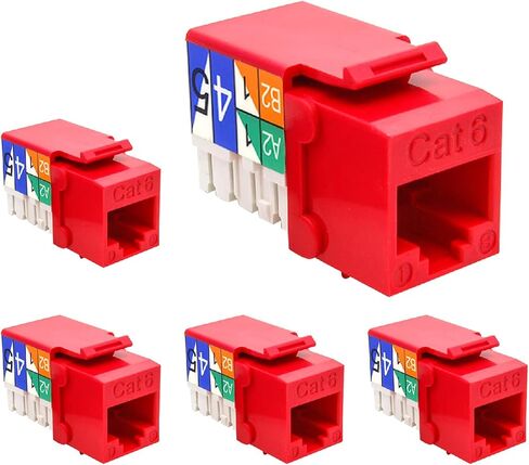 CAT.6 RJ45 110 نوع Keystone Jack (50 حزمة ، أبيض) in Kuwait