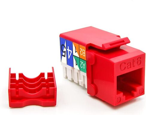 CAT.6 RJ45 110 نوع Keystone Jack (50 حزمة ، أبيض) in Kuwait