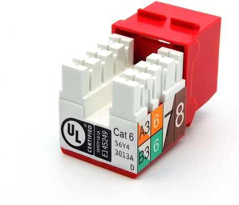 CAT.6 RJ45 110 نوع Keystone Jack (50 حزمة ، أبيض) in Kuwait