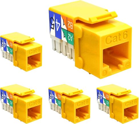 CAT.6 RJ45 110 نوع Keystone Jack (50 حزمة ، أبيض) in Kuwait