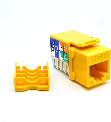 CAT.6 RJ45 110 نوع Keystone Jack (50 حزمة ، أبيض) in Kuwait