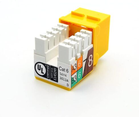 CAT.6 RJ45 110 نوع Keystone Jack (50 حزمة ، أبيض) in Kuwait