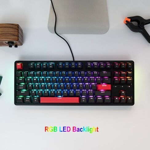 Keychron C3 Pro QMK/VIA Custom Mechanical Keyboard, Hot Swappable Programmable 87 Keys Compact TKL Layout Gasket Mount, RGB Backlight Wired Gaming Keyboard with Brown Switches for Mac/Windows/Linux in Saudi Arabia