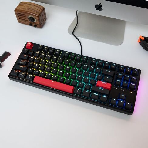 Keychron C3 Pro QMK/VIA Custom Mechanical Keyboard, Hot Swappable Programmable 87 Keys Compact TKL Layout Gasket Mount, RGB Backlight Wired Gaming Keyboard with Brown Switches for Mac/Windows/Linux in Saudi Arabia
