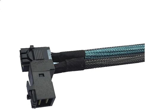 HD miniSAS SFF8643 Down Angled to SFF8643 Straight miniSAS Cable 1m(0.5m) in Saudi Arabia