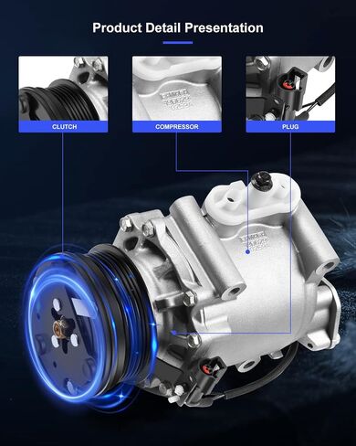 ECCPP A/C Compressor CO 10874JC fit for 2002-2006 Altima 2003-2007 Maxima 3.5L AC Compressor Pump in Saudi Arabia
