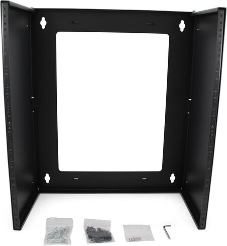 8U Patch Panel Bracket Wall Mount Rack لـ 19 "معدات الشبكات ، والعمق القابل للتوسيع 9.5" إلى 15.5 "، و Rack Mount ، وسعة 60 رطلاً ، ومثالية للخوادم ، وأجهزة الصوت والأمان! in Kuwait