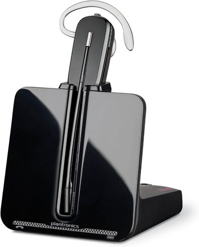 Poly Plantronics CS540 Wireless DECT Headset - Single Ear - Convertible - Noise Cancelling Microphone Bundle Including: Base, Headband, Ear Tips, Goby Labs Headphone Cleaner, Fiber Cloth in Saudi Arabia