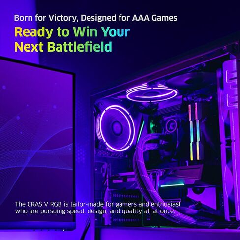 KLEVV CRAS V RGB DDR5 64GB (2x32GB) 6400MHz CL32 A-DIE 1.35V Gaming Desktop Ram Memory SK Hynix Chip XMP 3.0 / AMD Expo Ready - White (KD5BGUA80-64A320J) in Kuwait