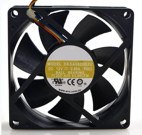 for DASA0820B2U 12V 0.60A 7.2W 80X80X20MM 4-Wire Cooling Fan in Saudi Arabia