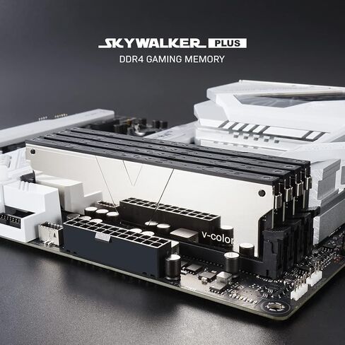 V-Color Skywalker Plus DDR4 64GB (32GBx2) 4266MHz (PC4-34100) CL19 Gaming Desktop Ram Memory Hynix IC Dual Rank 1.5V - Silver (TO432G42D819CSPSXK) in Saudi Arabia